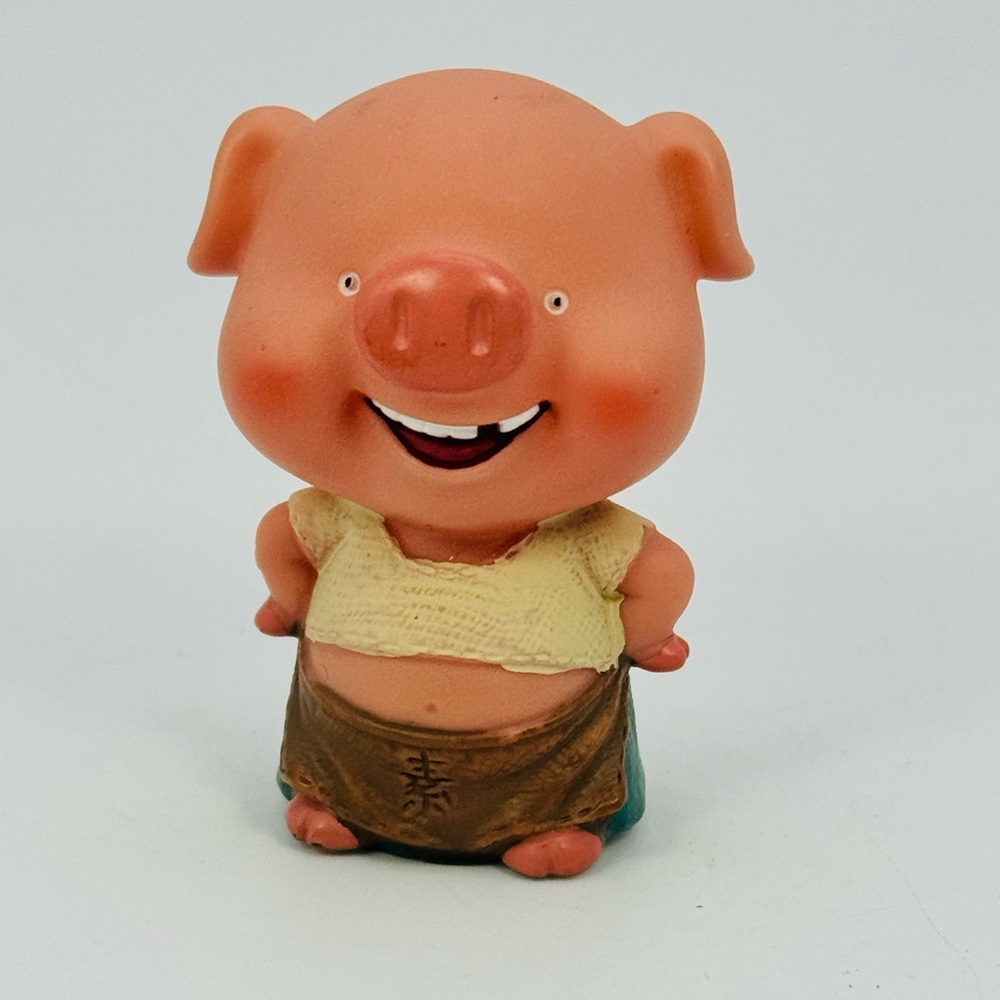 Pig Toy Figure Boy Detailed Collectible Cake Topper 1.5”